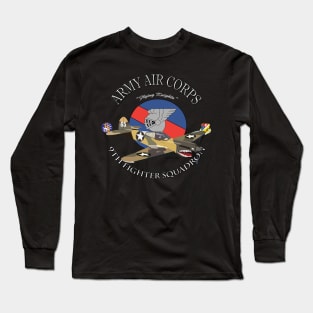 p-40 warhawk - 49fg - 9th Fighter Squadron wo Bakgrd Long Sleeve T-Shirt